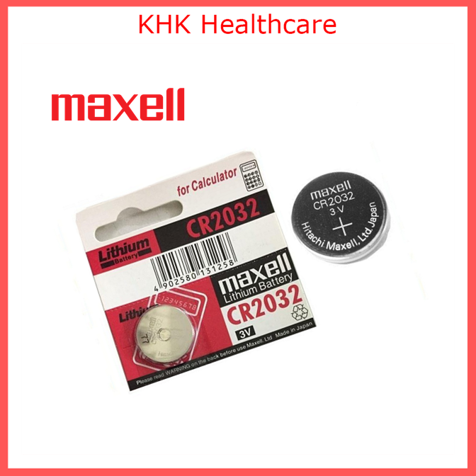 Date 2028 - 1 viên pin máy đo đường huyết Maxell CR2032 sản xuất tại Nhật