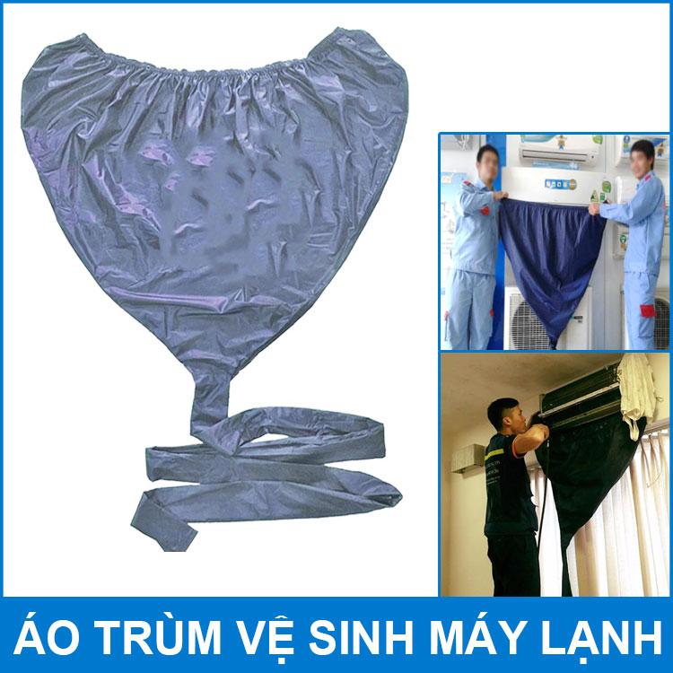 Áo trùm vệ sinh máy lạnh gia đình cao cấp có ống nước thải