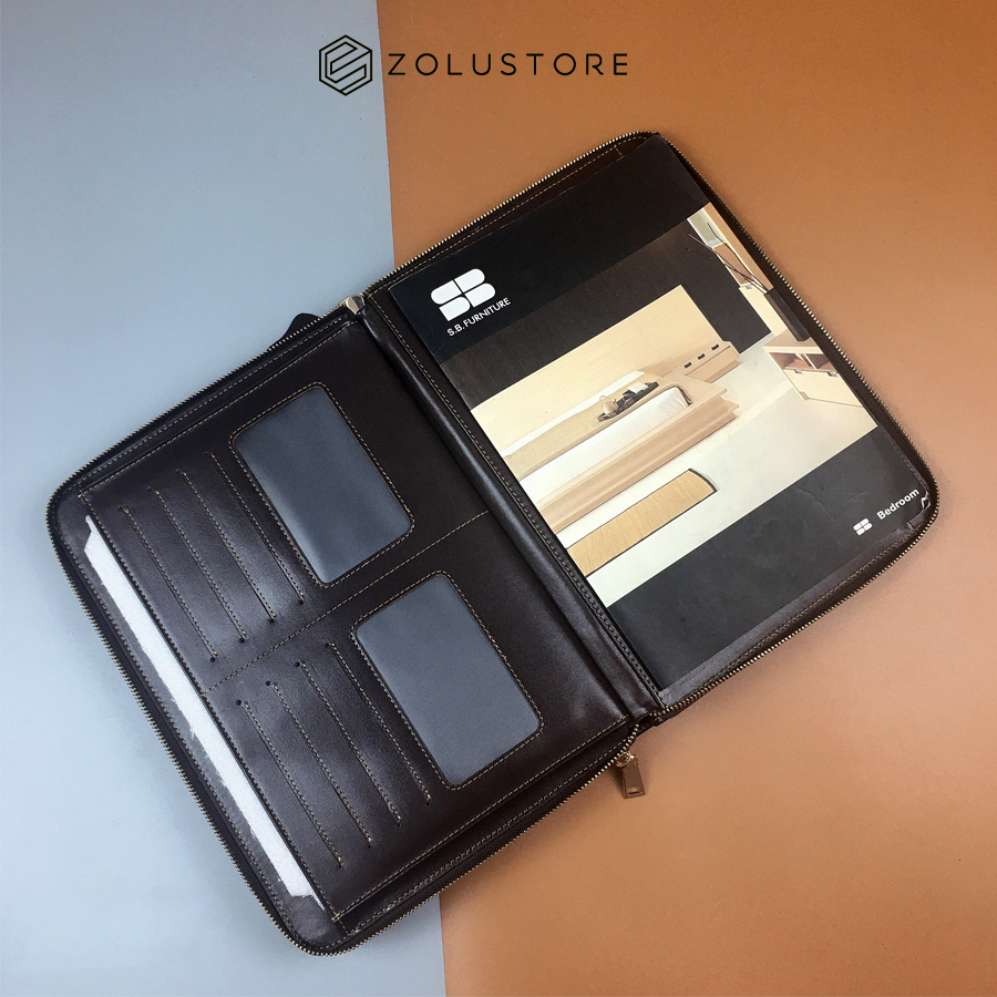 [HCM]Túi Cầm Tay Nam Da Bò Đa Năng Đựng Ipad Tài Liệu A4