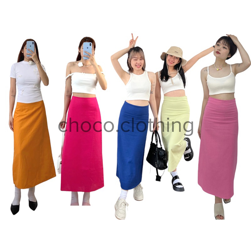 Hoàn tiền 15% - chân váy dài dáng suông a chất linen cao cấp phong cách hàn