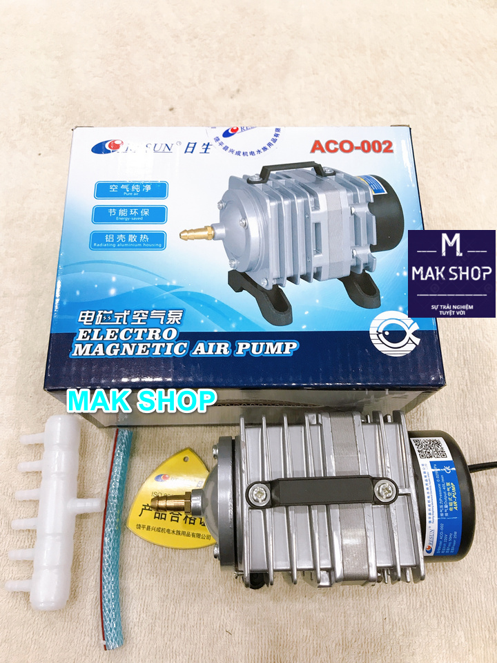 Máy sủi oxy aco resun 002 25w, sục khí, thổi khí cho hồ cá cảnh