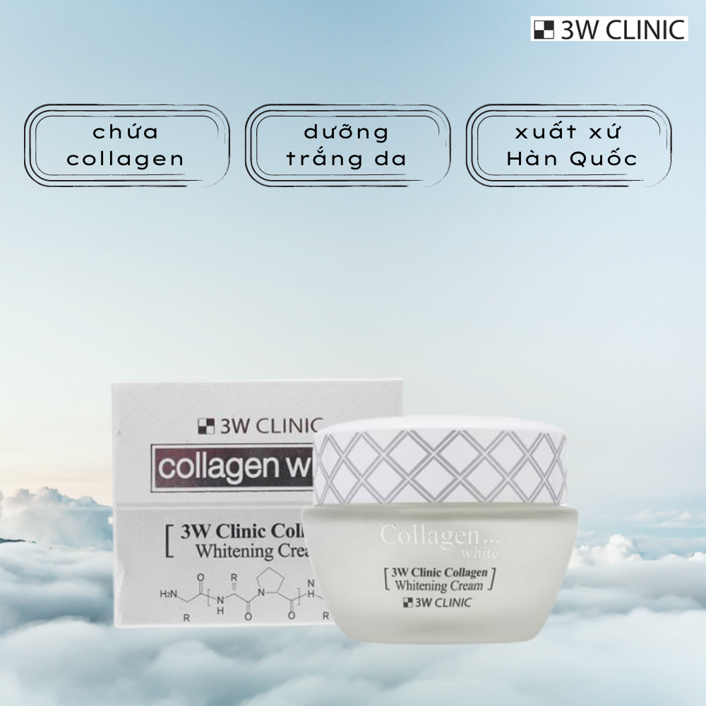 Kem Dưỡng Trắng Da Tinh Chất Collagen 3W Clinic Collagen Whitening Cream (60ml)