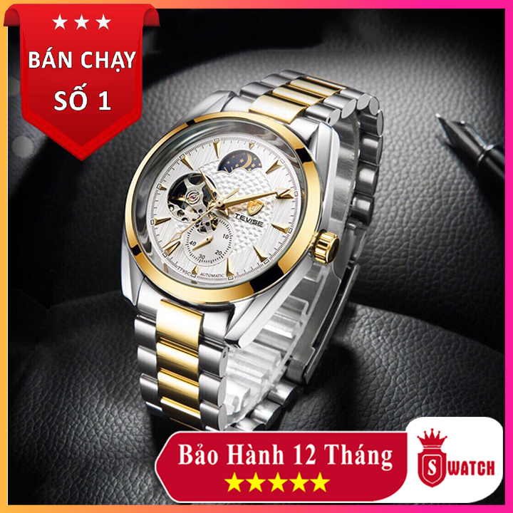 Đồng hồ cơ nam Tevise 795C ✳️FreeShip✳️ Automatic cơ tự động, lộ máy, chống nước, chống xước ✳️ Hàng chính hãng - Bảo hành 12 tháng