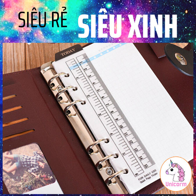 Thước kẻ gắn gáy sổ còng A5 Today ( ảnh chụp thật )