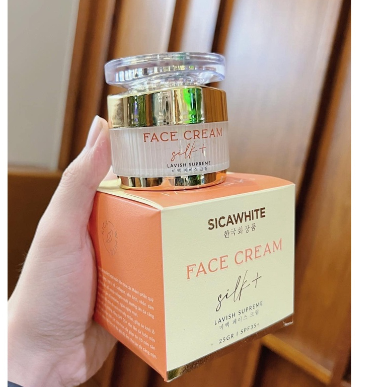 Kem lụa Sica White 25G, kem face lụa dưỡng trắng sáng, mờ thâm nám, căng bóng da