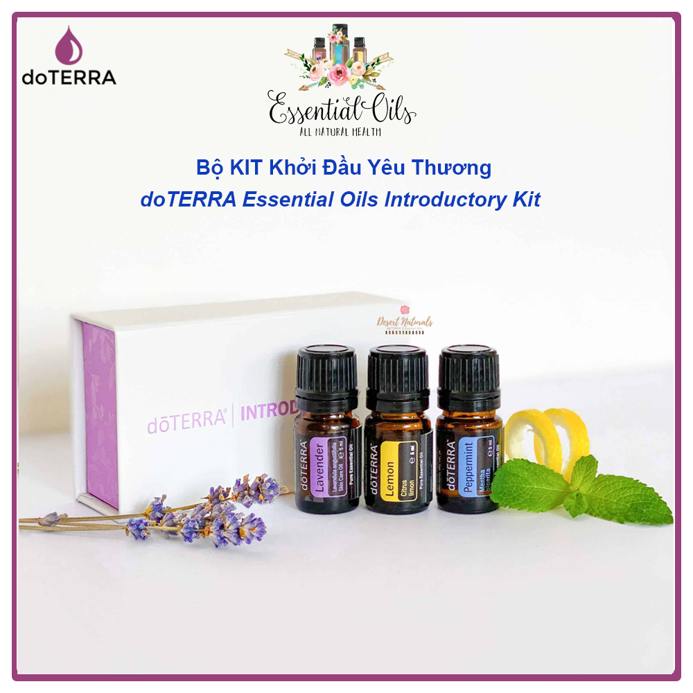 Combo Tinh Dầu Oải Hương, Chanh, Bạc Hà doTERRA USA - Bộ kit khởi đầu cho yêu thương và bảo vệ sức khoẻ doTERRA Essential Oils Introductory Kit