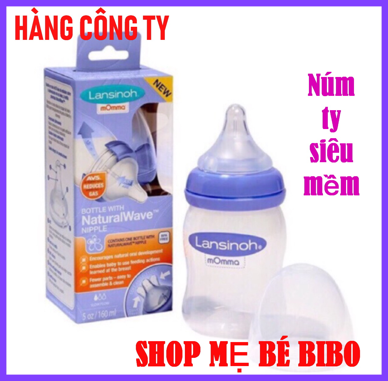 Bình sữa lansinoh momma 160ml 240ml