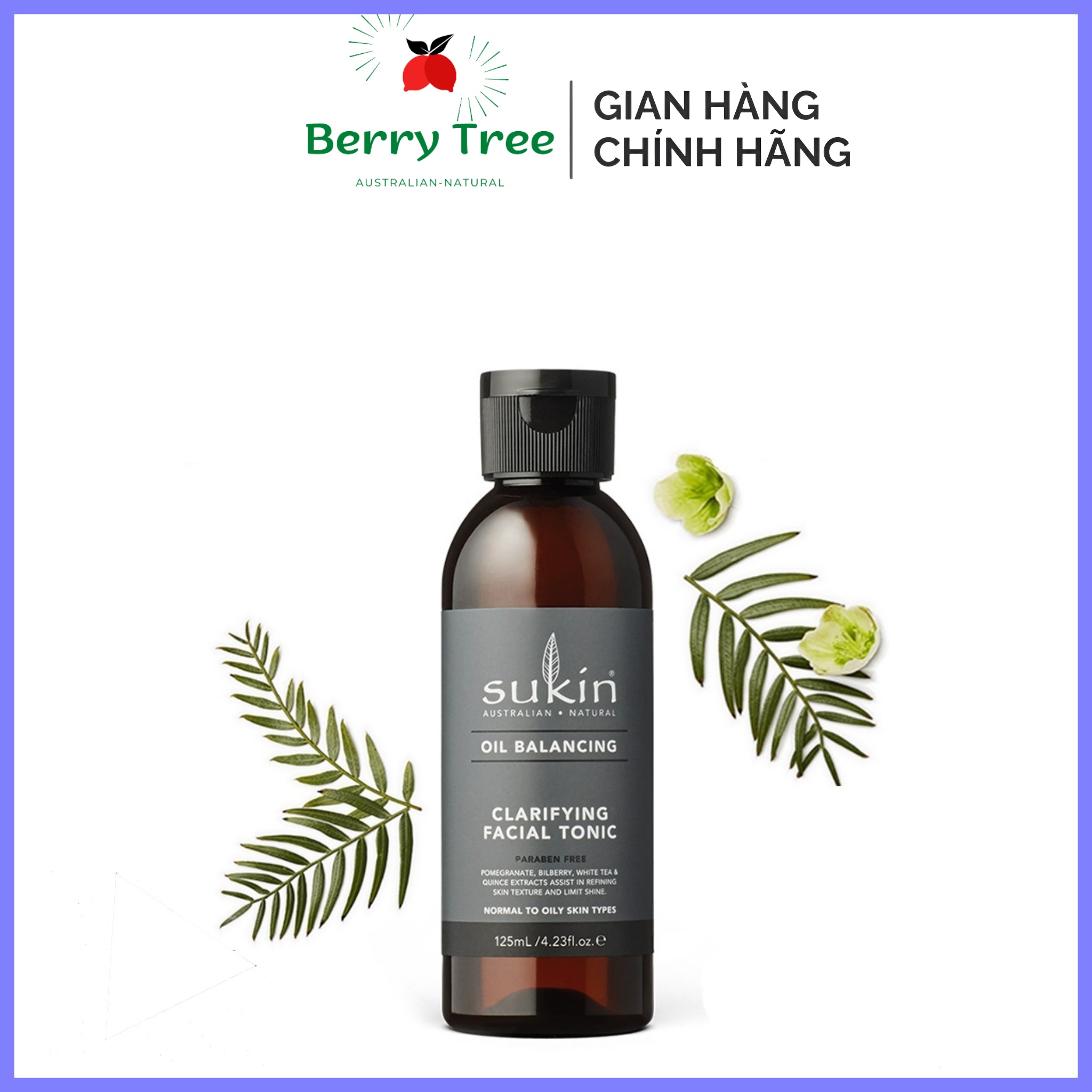 Nước Cân Bằng Dầu Thừa Sukin Oil Balancing Clarifying Facial Tonic 125ml