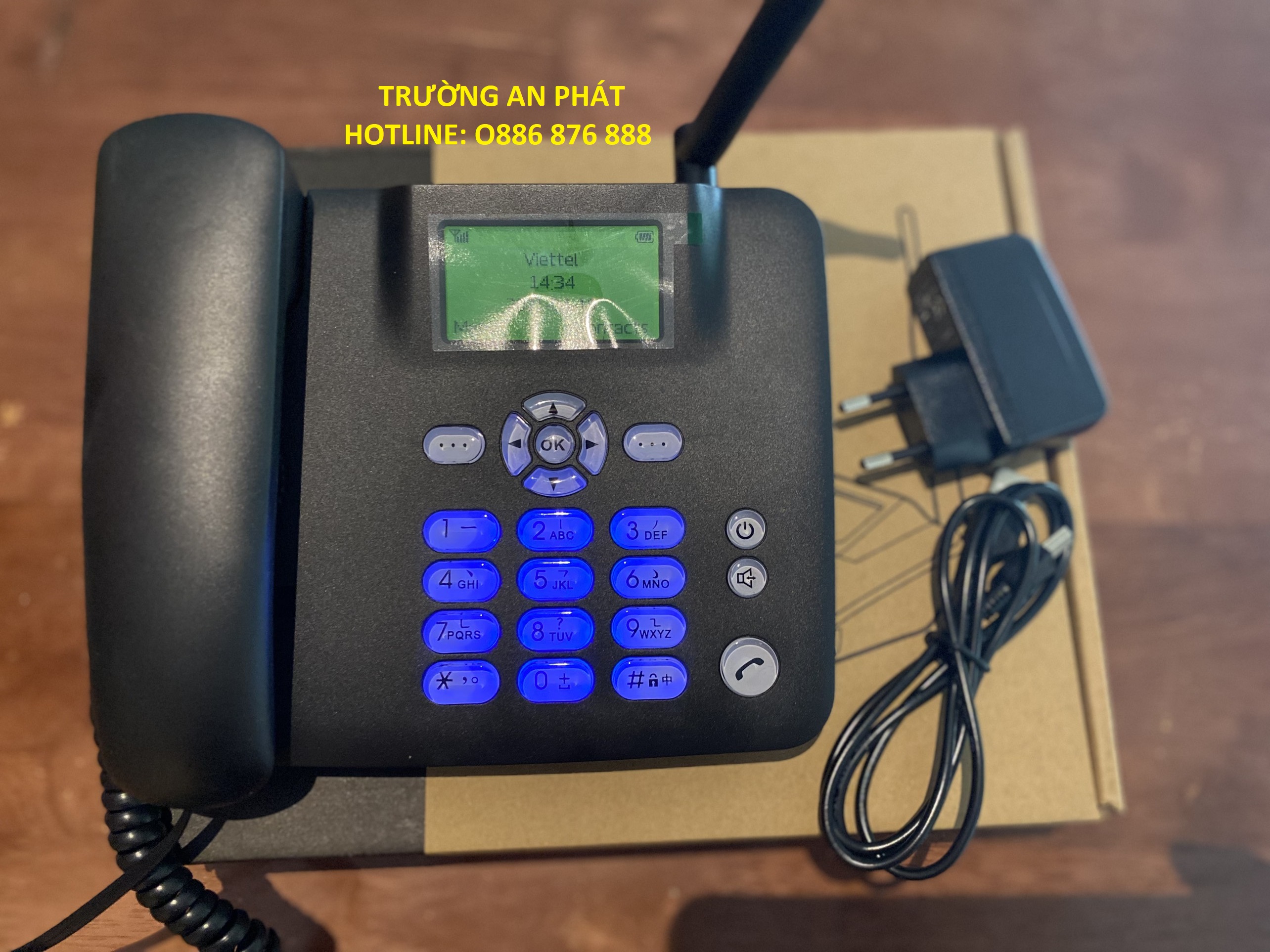 ️ Điện Thoại Bàn Không Dây Lắp Xài Sim Các Loại: VinaPhone, Viettel, Mobifone, Gphone, HomePhone Mã Huawei GSM 3125i.