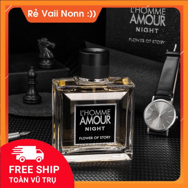 Nước Hoa L'HOMME Amour Night 100ml Nước Hoa Nam Hộp Gỗ Chuẩn Men, Quyến Rũ , Đẳng Cấp
