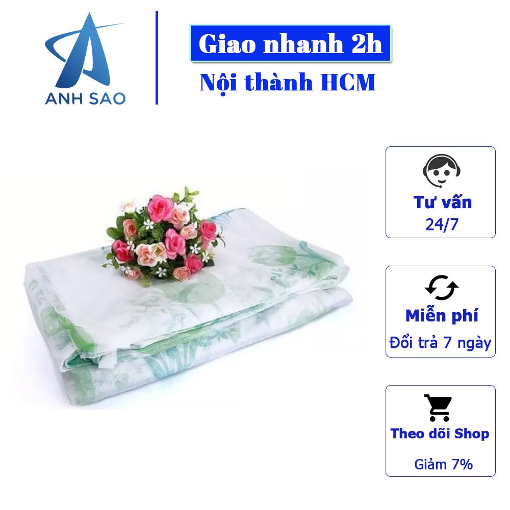 Mùng/ màn ngủ không cửa/ có cửa, Mùng thỏi bông, mùng giăng dây 4 góc truyền thống cao cấp Ánh Sao -