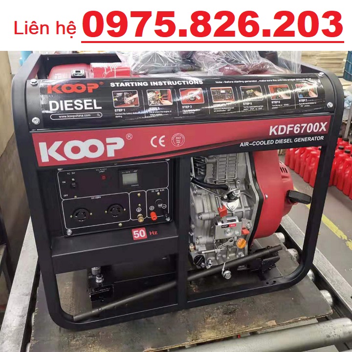 Máy phát điện chạy dầu 5kw koop kdf6700x
