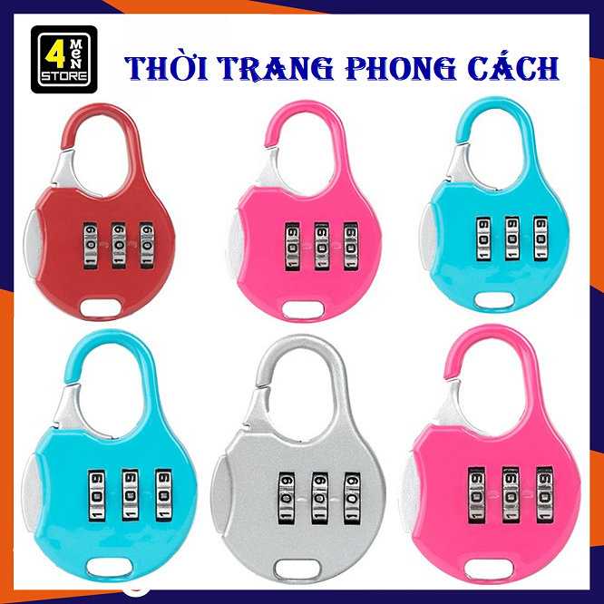 Khoá số balo vali hành lý Tiện Lợi loại Tròn - Ổ Khoá Số Vali Và Hành Lý Mini Đa Năng