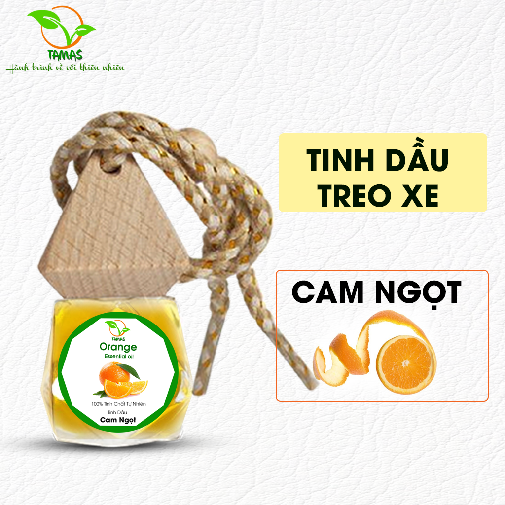 Tinh dầu treo xe ô tô hương Cam ngọt - Tinh dầu cam ngọt treo xe, tinh dầu cam ngọt cao cấp, tinh dầu khử mùi, thanh lọc không khí trên xe ôtô - TAMAS