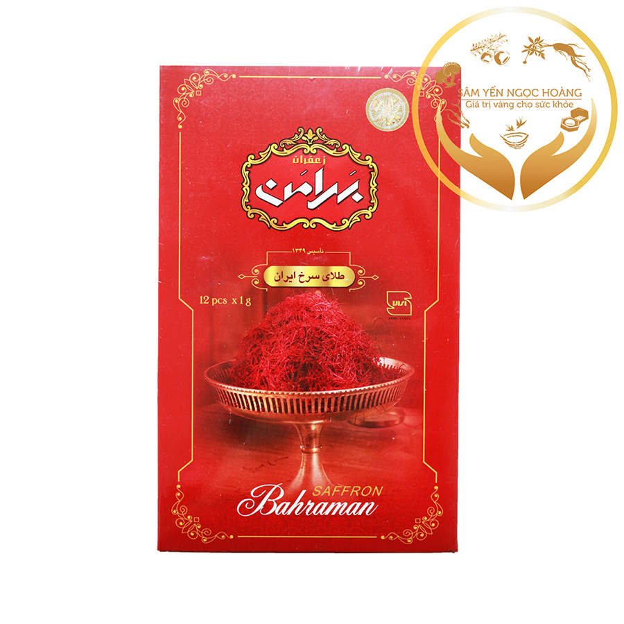 [HCM]Nhụy Hoa Nghệ Tây Saffron Bahraman Iran Hộp Đỏ 1g (Filament Grade 1)