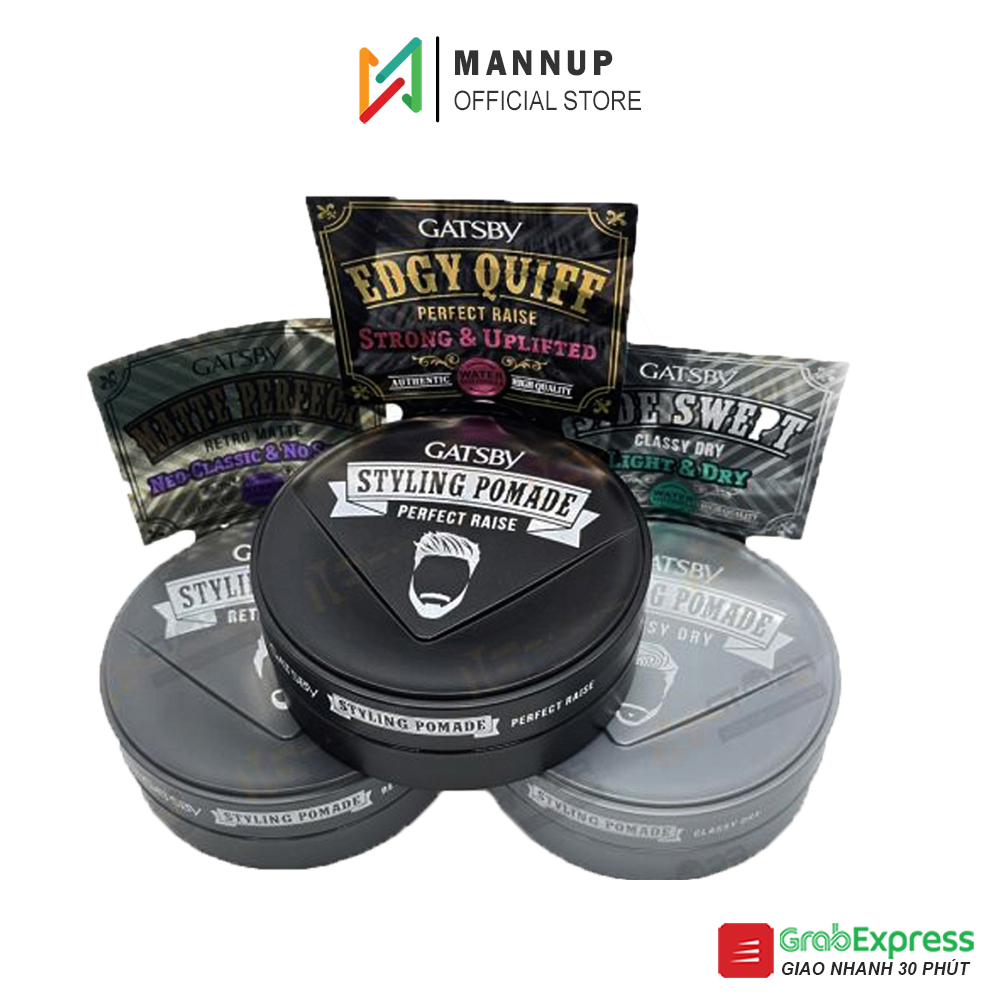 Sáp Vuốt Tóc Gatsby Styling Pomade Perfect Raise, Classy Dry, Retro Matte 75g