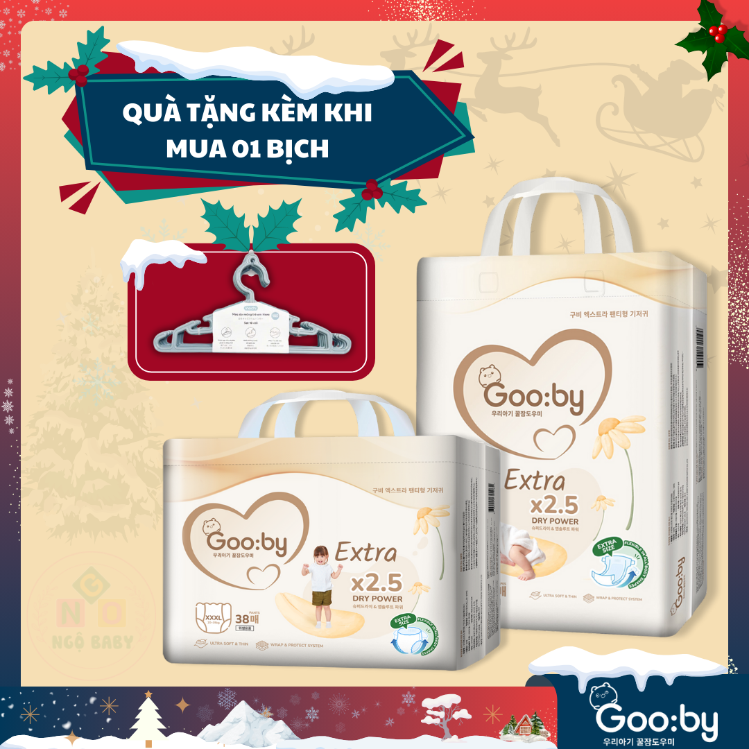 Gooby Extra - Tã dán/quần siêu mỏng thoáng khí cho bé ban ngày