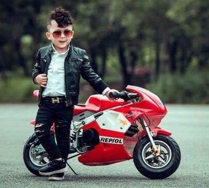 Xe moto mini 50cc bản có đèn phuộc - xe ruồi - xe tam mao - mẫu xe  mẫu mới 2 thì pô kiêu như xipo -tặng 1 chai nhớt