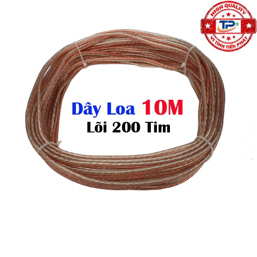 Dây cáp loa truyền âm thanh từ Amply ra Loa lõi 200 Tim dài 10m  - Toppoinmt núi .