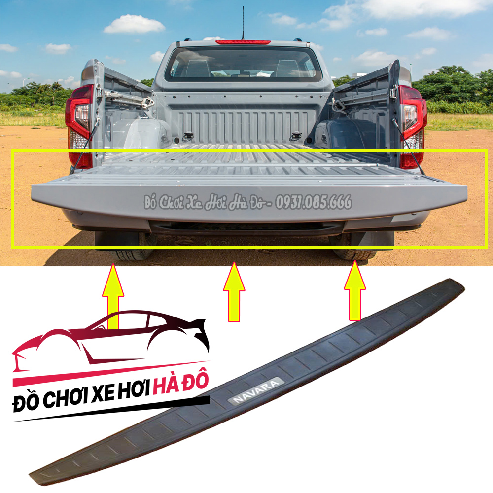 Ốp Thành Bửng Sau Navara 2021 2022 2023 2024 2025 - Ốp Bảo Vệ Thành Cốp Sau NIssan Navara 2021/2025