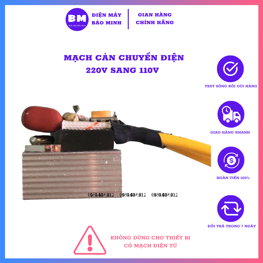 Mạch chuyển điện 220v sang 110v dùng cho máy nhật | đổi nguồn 220v sang 100v | biến thế 220v ra 100v | đổi nguồn 220v sang 110v
