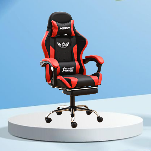 [CHÍNH HÃNG] Ghế gaming có massage lưng da PU cao cấp - Ghế game có gác chân massage KEEP- ngả lưng 175 độ