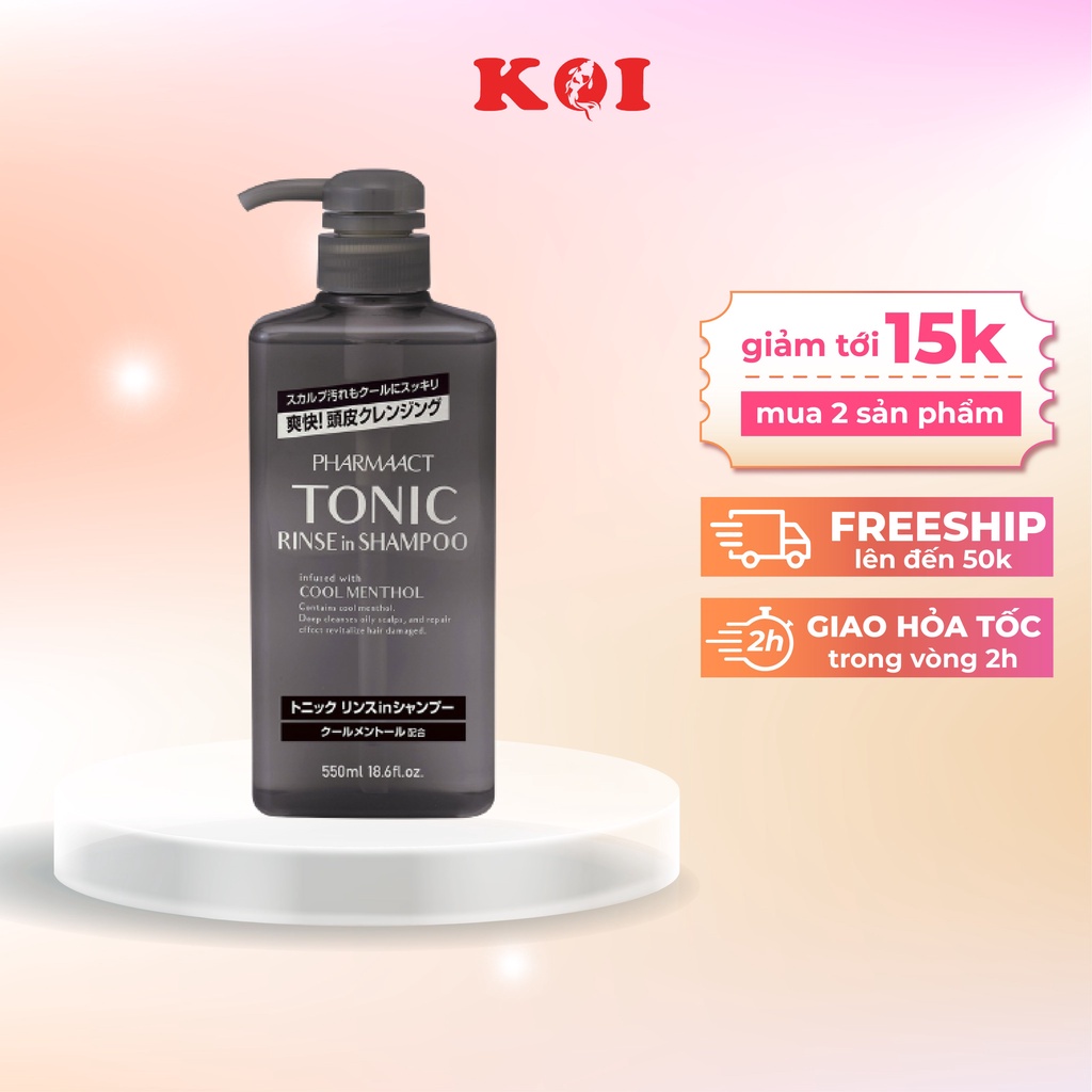 Dầu gội đầu cho nam Pharmaact Tonic Rinse In Shampoo 550ml