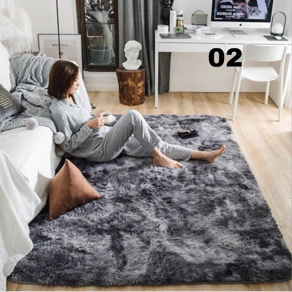 Thảm lông loang trải sàn 1m6x2m,thảm chụp hình, thảm trải phòng khách[màu 02]