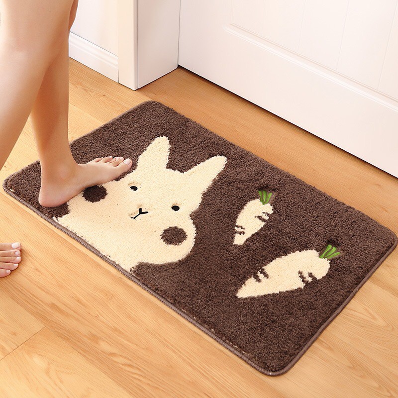 [HCM]THẢM LAU CHÂN HÌNH GẤU CHÓ - THẢM CHÂN HÌNH THÚ SIÊU ĐÁNG YÊU CHẤT LIỆU LÔNG TƠ MỀM MỊN - THẢM CHÙI CHÂN ĐA SẮC MÀU CÓ ĐẾ CHỐNG TRƠN TRƯỢT TỐT