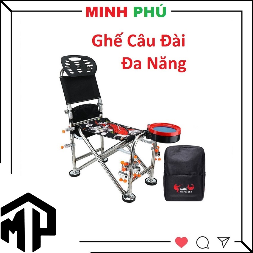 Ghế Câu Đài Cá Chép - ghế câu cá địa hình full phụ kiện , ghế câu đa năng