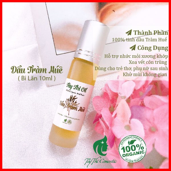 Dầu tràm huế nguyên chất tây thi lọ bi lăn 10ml