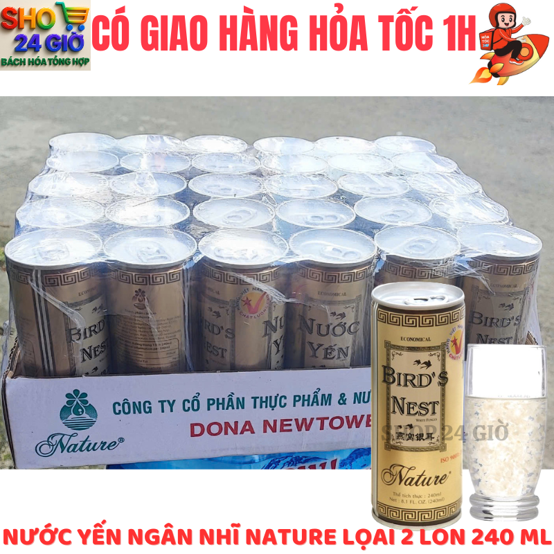 [ CHỈ GIAO ĐƠN HỎA TỐC Ở HCM ]  Nước Yến Nature Loại 2 Thùng 30 Lon 240 Ml