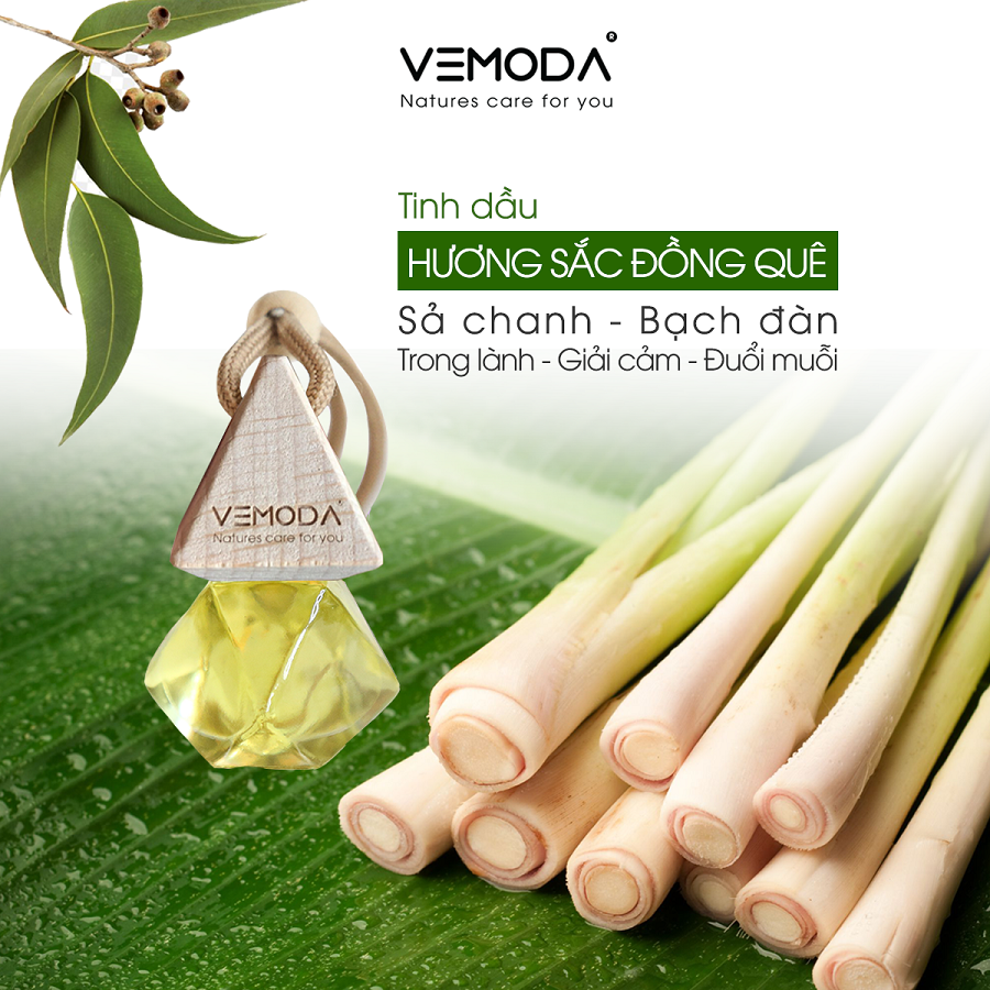 Lọ treo tinh dầu Vemoda Hương sắc đồng quê. Tinh dầu treo xe ô tô cao cấp giúp thanh lọc không khí, khử mùi, thơm phòng, tủ quần áo