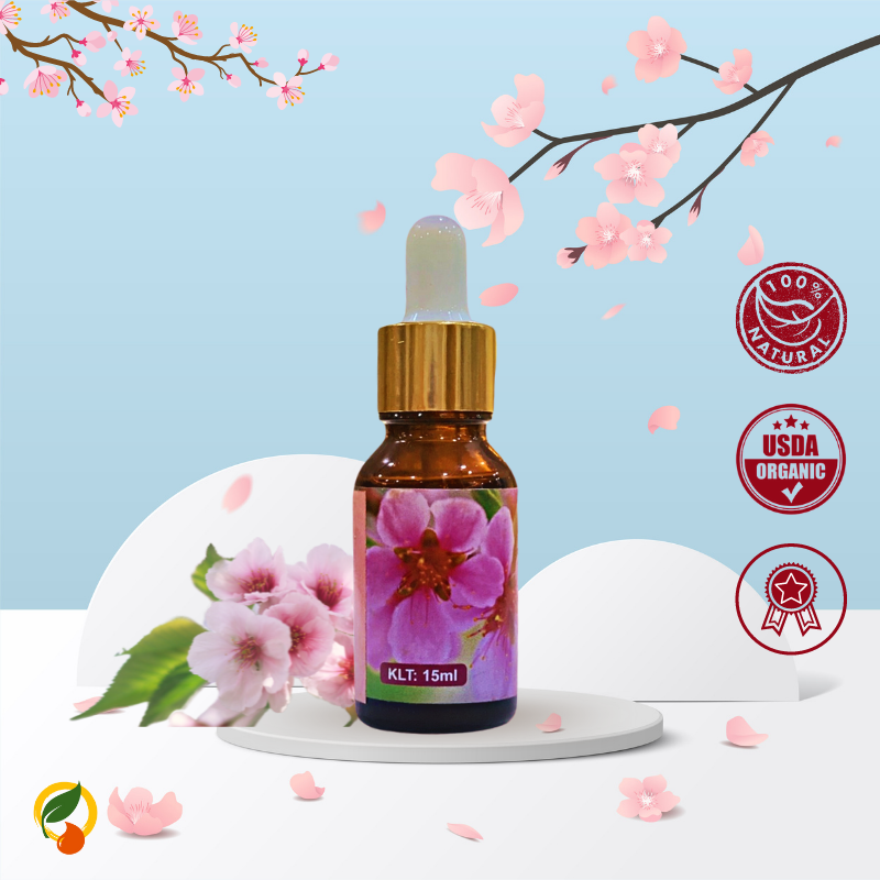 Tinh dầu Hoa Anh Đào essential oil giúp khử mùi, thơm phòng 100% nguyên chất- 15ml