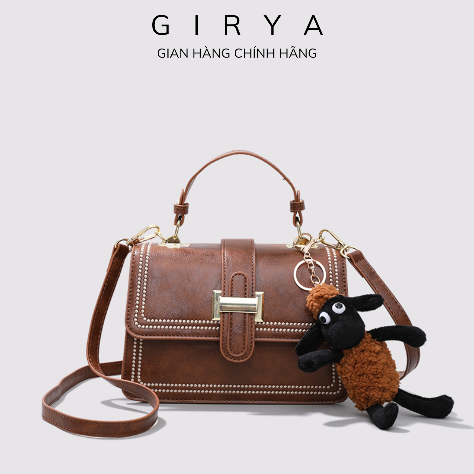 Túi xách đeo chéo nữ, túi xách đeo vai sang chảnh GIRYA thiết kế theo phong cách retro - Túi xách nữ cầm tay, túi nhỏ cao cấp sang trọng tiện dụng da cao cấp cực đẹp MÃ M10