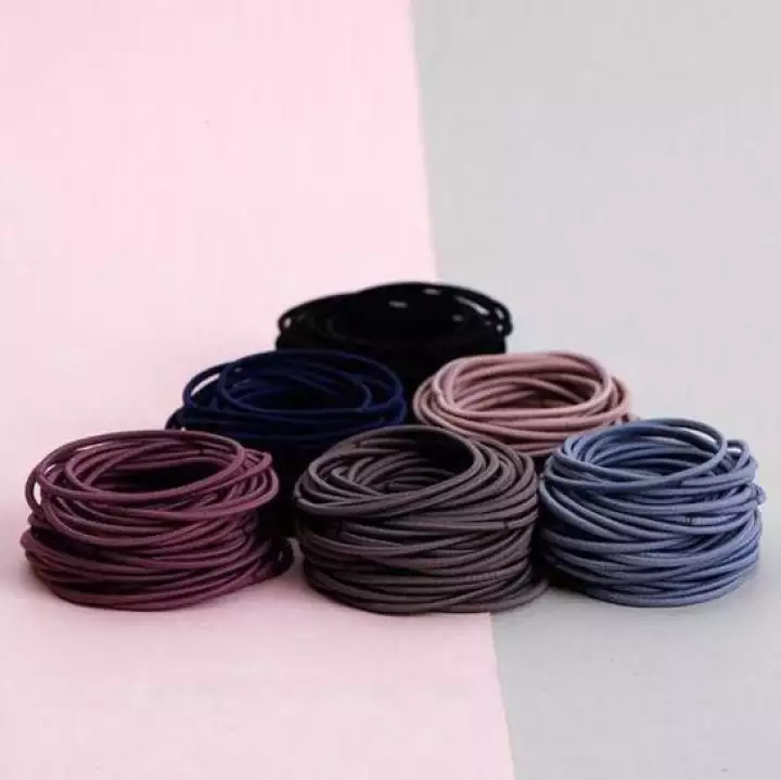 [HCM]THUN CỘT TÓC 100 CÁI 1 BỊCH PHỐI 5 MÀU PHONG CÁCH HÀN QUỐC SIÊU XINH - SET 1 BỊCH 100 SỢI DÂY THUN CỘT TÓC MIX 5 MÀU KÈM TÚI ZIP TIỆN LỢI CHO MẸ VÀ BÉ