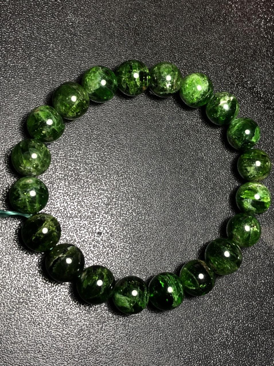 [FreeshipMAX] Vòng tay đá Diopside tự nhiên hạt 10mm