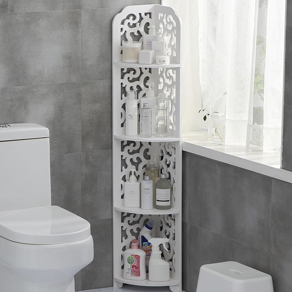 Giá - Kệ góc 4 tầng để nhà tắm chống nước, chịu lực tốt