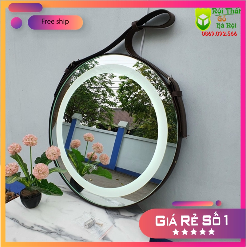 🔴 free ship 🔴gương treo tường có đèn led cảm ứng siêu sáng