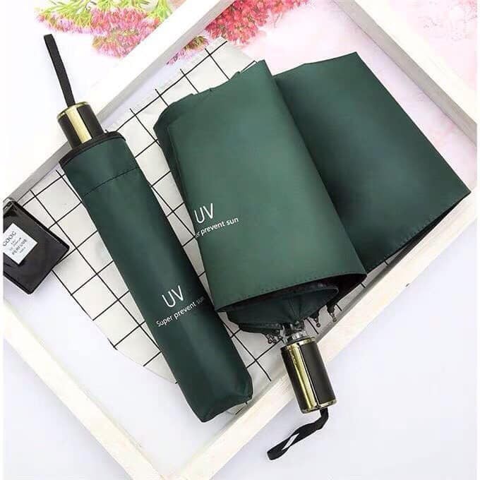 Ô Dù Che Mưa Nắng Chống Tia UV Siêu Xịn - Tráng Phủ 5 Lớp Cao Cấp Xếp Gọn - Chất liệu 100% Polyeste - Chiều dài khi mở 101cm. khi gấp lại chỉ còn 29cm