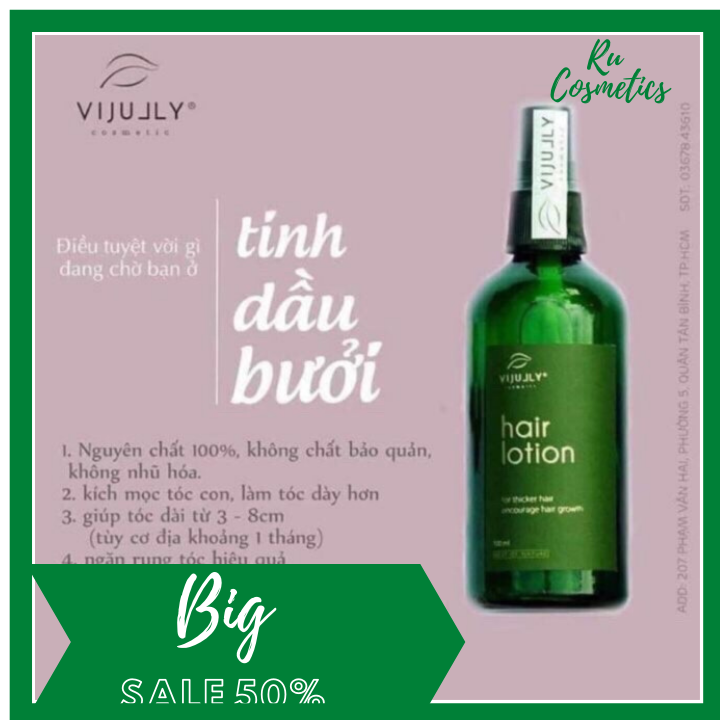 Xịt tinh dầu bưởi ViJully giúp mọc tóc, dưỡng tóc,mềm mượt