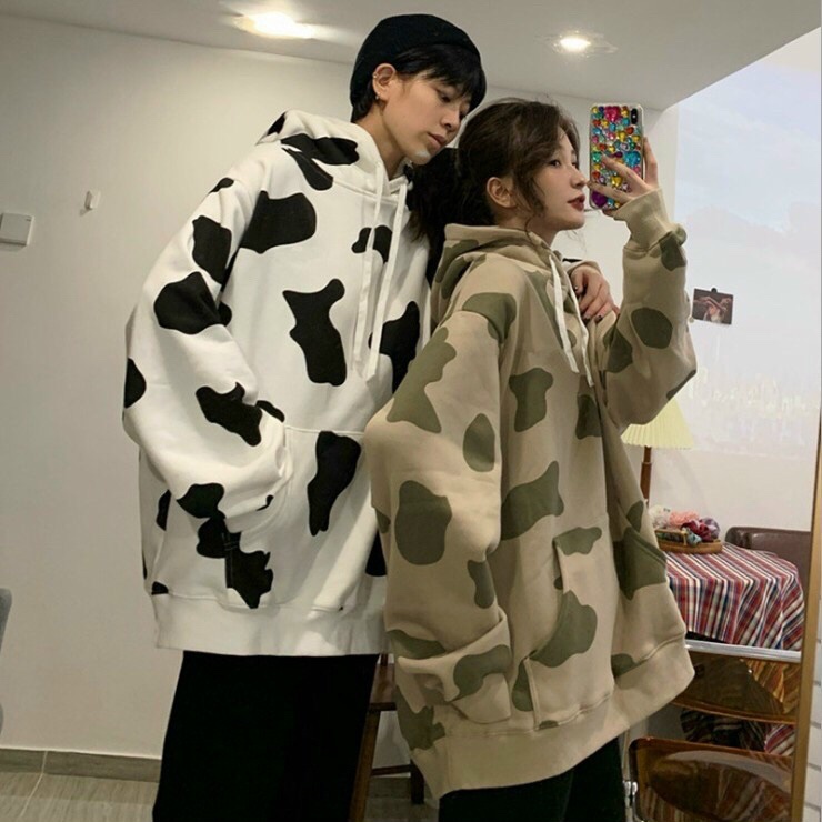[HCM]Áo hoodie nỉ nam nữ mẫu bò sữa  form rộng  mặc couple siêu dễ thương áo khoác nỉ áo chống nắng cực hot!!!