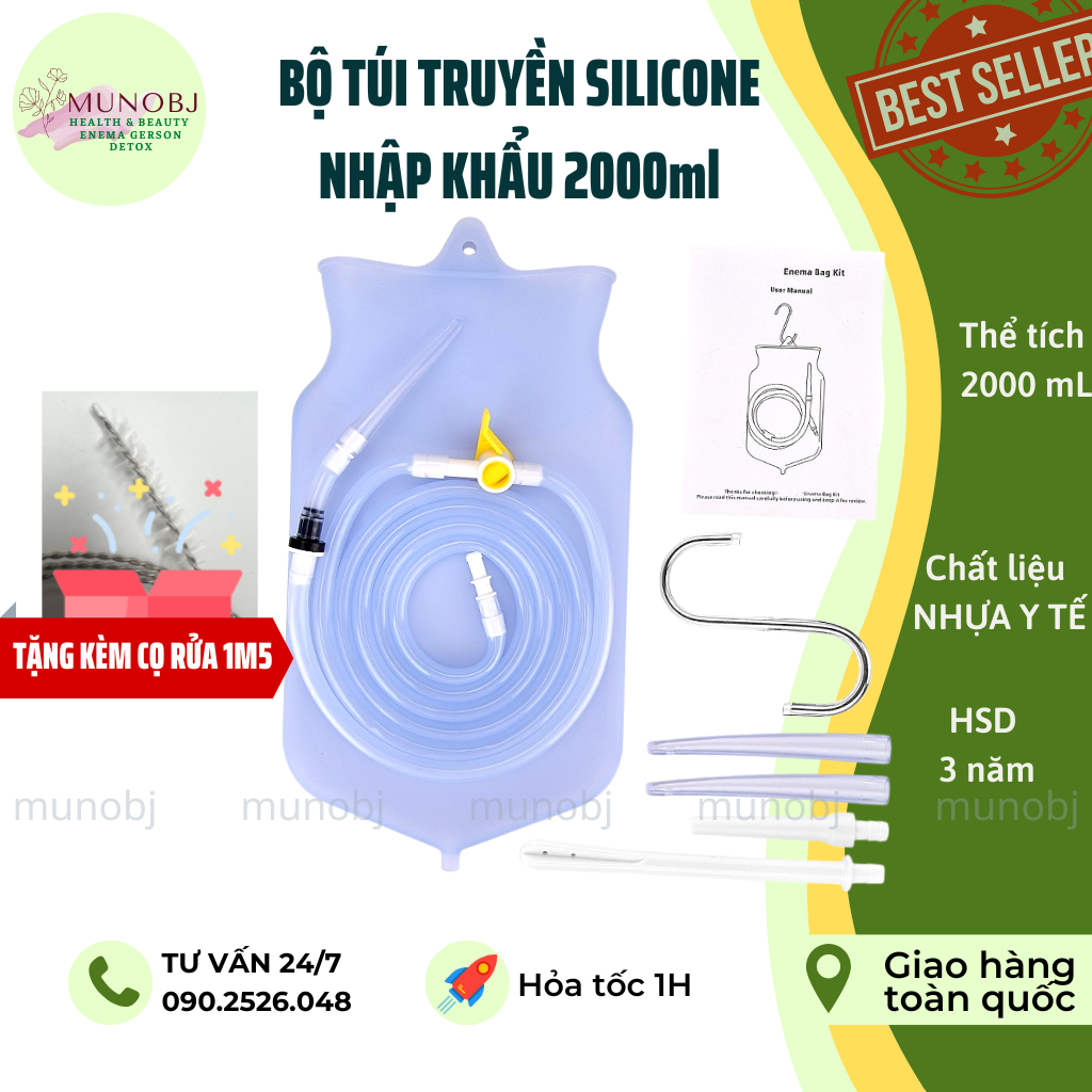 Thụt tháo đại tràng, bộ thải độc cà phê, túi thụt tháo đại tràng Vietheathy , enema coffee thải độc cà phê