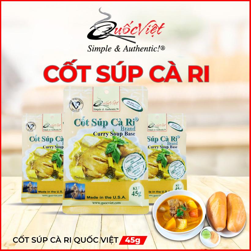 Gia vị nấu súp cà ri Cốt Quốc Việt cô đặc Nhập Khẩu USA (45g)