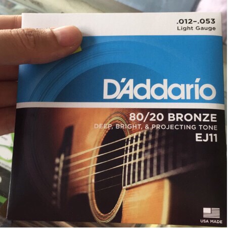 Dây đàn Guitar Aucostic Addario EJ 11 (cỡ 12-53)