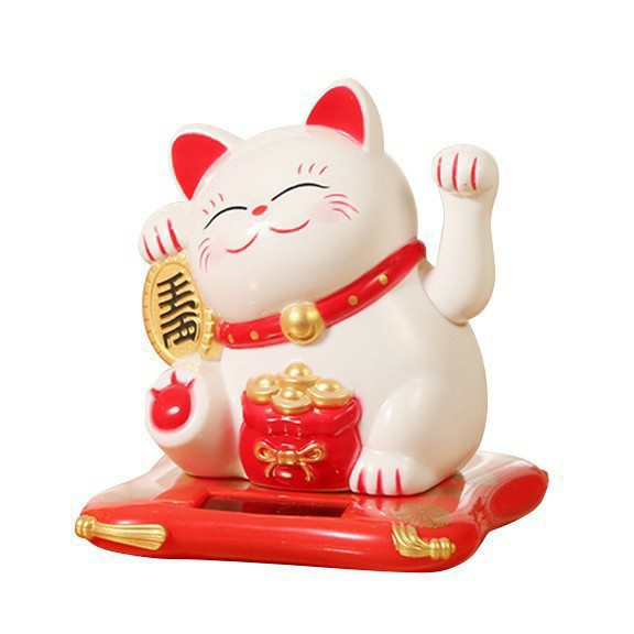 Mèo thần tài vẫy tay năng lượng mặt trời