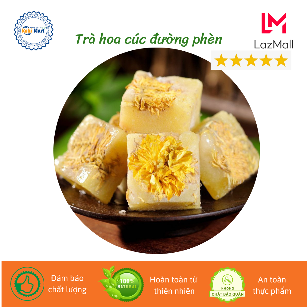 Trà hoa cúc đường phèn mật ong robimart tốt cho sức khỏe - 1 viên dùng thử