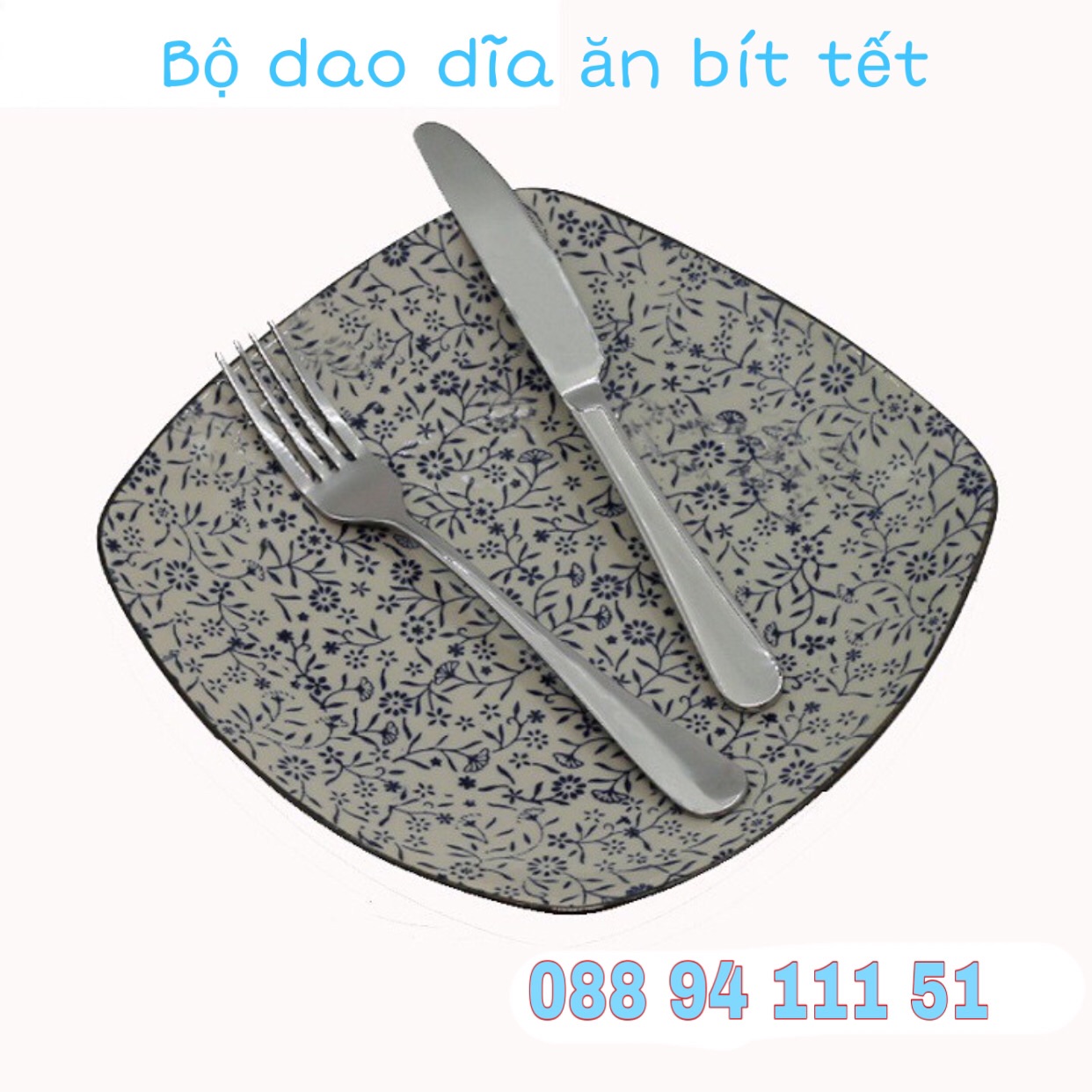 Bộ dao dĩa ăn bít tết inox cao cấp sáng bóng
