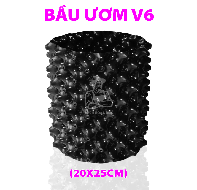 Bầu Ươm V6 + Đế G7 (Đường kính 20cm x  Cao 25cm ) - Combo kèm đinh ốc  - Garden Nursery Pots
