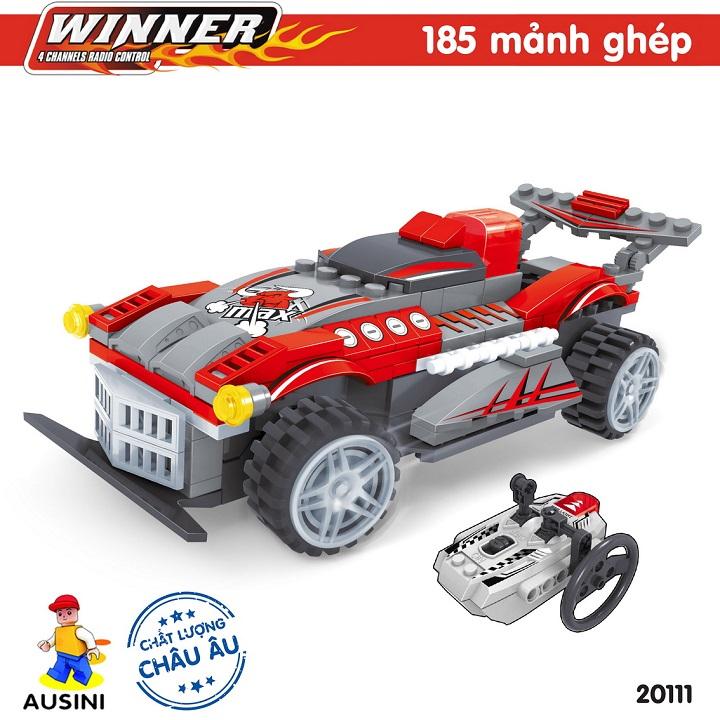 Đồ chơi lắp ráp xếp hình ausini - mô hình xe đua điều khiển no. 20111 - 185 mảnh ghép